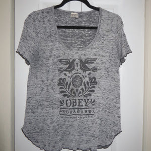 Obey Distressed Tee-Shirt